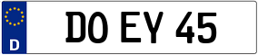 Trailer License Plate